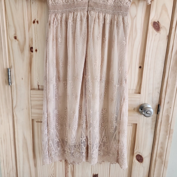 Polagram Crochet Lace Overlay Boho Dress - Picture 7 of 9